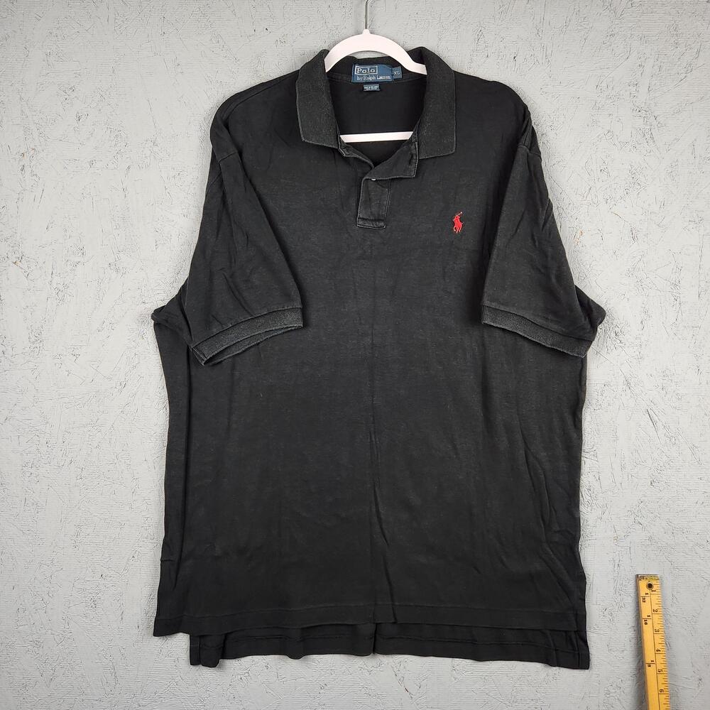 Polo Ralph Lauren Polo Shirt Mens XL Black Red Small Pony Classic Preppy Casual